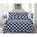 Red Barrel Studio® Dyaymus Reversible Comforter Set Polyester/Polyfill/Microfiber in Blue/Navy | Twin Comforter + 1 Sham | Wayfair