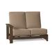 Winston Porter Cherin Loveseat w/ Cushions Plastic/Sunbrella® Fabric Included in Black/Brown | 38.5 H x 52 W x 34.5 D in | Outdoor Furniture | Wayfair