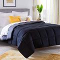 Linenspa Season Hypoallergenic Down Alternative Microfiber Comforter, Black/Graphite, Twin