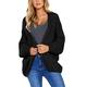 Happy Sailed Womens Long Sleeve Kimono Cardigan Long Jumpers Knitwear Tops Jacket Coat Black Plus Size