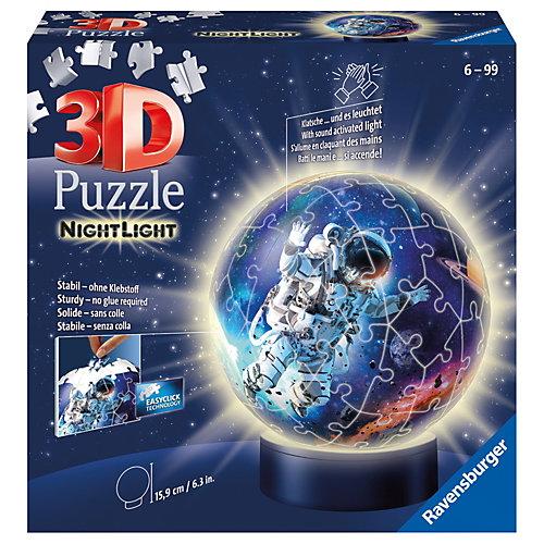 3D-Puzzle-Ball Nachtlicht - Astronauten im Weltall, 72 Teile