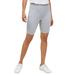 Plus Size Women's Stretch Knit Bike Shorts by ellos in Heather Grey (Size 38/40)