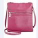 Giani Bernini Bags | Giani Bernini Triple-Zip Pebble Leather Crossbody | Color: Pink | Size: Os