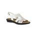 Extra Wide Width Women's Bolt Sandals by Easy Street® in White (Size 9 1/2 WW)