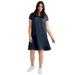 Plus Size Women's A-Line Tee Dress by ellos in Navy (Size 38/40)