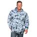 Men's Big & Tall Fleece Pullover Hoodie by KingSize in Steel Marble (Size 7XL)