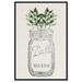 Gracie Oaks Floral & Botanical Mason Jar & Plant II Botanicals - Graphic Art Print on Canvas in Green/White | 30 H x 20 W x 1.5 D in | Wayfair