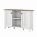 Bush Furniture Salinas Accent Storage Cabinet with Doors in Pure White and Shiplap Gray - Bush Furniture SAS147G2W-03
