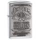 Zippo Jim Beam Label Pewter Emblem Lighter - Polished Chrome