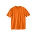 Men's Big & Tall Shrink-Less™ Lightweight Crewneck T-Shirt by KingSize in Heather Orange (Size 2XL)