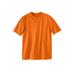 Men's Big & Tall Shrink-Less™ Lightweight Crewneck T-Shirt by KingSize in Heather Orange (Size 4XL)