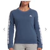 Adidas Tops | Adidas Women’s Tiro Tape Crewneck | Color: Blue/White | Size: M