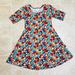 Lularoe Dresses | Lularoe Girl's Floral Dress Size 4 | Color: Blue/Red | Size: 4tg