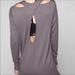 Athleta Tops | Athleta Coaster Open Back Sweatshirt Silver Bells | Color: Gray | Size: Xs