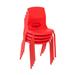 "MyPosture 14"" Child Chair - 4 Pack - Red - Children's Factory AB8014PR4"