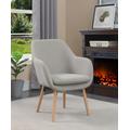 Take a Seat Charlotte Accent Chair in Pewter Gray - Convenience Concepts 310131GY