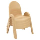 "Value Stack 7"" Child Chair - 4 Pack - Natural Tan - Children's Factory AB7707NT4"