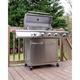 Monument Grills 4-Burner Liquid Propane 60000 BTU Gas Grill Stainless w/ Side Burner Stainless Steel in Gray | 45 H x 54 W x 21 D in | Wayfair