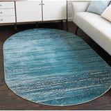 Blue 96 x 0.5 in Area Rug - 17 Stories Abstract Area Rug in Polypropylene | 96 W x 0.5 D in | Wayfair 9AA7D338DF0E4022847903FA9934D170