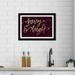 The Holiday Aisle® 'Holiday & Seasonal Merry & Bright Plum Holidays' - Picture Frame Graphic Art Print on in Red | 13 H x 19 W x 1 D in | Wayfair