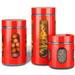 Orren Ellis 1 qt. Kitchen Canister Set Glass in Red | 9 H x 4 W x 4 D in | Wayfair 627D745F025F47D49D04961FA99B2235