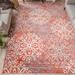 Brown 60 x 0.31 in Area Rug - Charlton Home® Daisetta Contemporary Floral Medallion Gingery-Orange Indoor Area Rug | 60 W x 0.31 D in | Wayfair