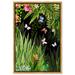 Oliver Gal Garden & Butterflies Gardens - Painting Canvas in Black | 45 H x 30 W x 1.5 D in | Wayfair 30068_30x45_CANV_PSGLD