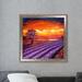 One Allium Way® Lavender Field at Sunset 1 by Lilia Dalamangas - Picture Frame Painting Print on Canvas in Brown/Indigo/Orange | Wayfair