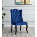 Rosdorf Park Ogan Tufted Velvet Side Chair Upholstered/Velvet in Blue | 41 H x 27 W x 23 D in | Wayfair 096E56FD9D0242D2AEDCD81D2D21BC09