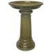 Alcott Hill® Nolanville Sun Pottery Classic Birdbath Ceramic | 24 H x 17 W x 17 D in | Wayfair 57C34A4A0AF14DD78789BAF175A5C135