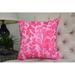 Lark Manor™ Newt Flower Square Pillow Cover & Insert Polyester/Polyfill blend in Pink | 18 H x 18 W x 7 D in | Wayfair