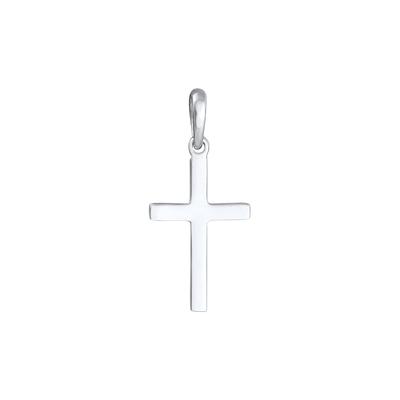 Elli - Kreuz Schlicht Glaube Religion 925 Silber Charms & Kettenanhänger 1 ct Damen