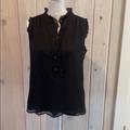 J. Crew Tops | Black J Crew Ruffled Blouse. Nwt | Color: Black | Size: 8