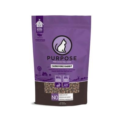 Purpose Carnivore Rabbit Freeze-Dried Grain-Free Raw Cat Food, 9-oz bag