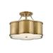 Hinkley Lighting Chance 18 Inch 3 Light Semi Flush Mount - 4444HB