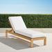 Calhoun Chaise with Cushions in Natural Teak - Rain Sailcloth Salt, Standard - Frontgate