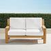 Calhoun Loveseat with Cushions in Natural Teak - Dune, Standard - Frontgate