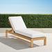 Calhoun Chaise with Cushions in Natural Teak - Rumor Snow, Standard - Frontgate