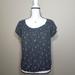 American Eagle Outfitters Tops | American Eagle Gray Floral Print Top Sz Large | Color: Gray | Size: L