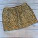 J. Crew Skirts | J. Crew Gold Metallic Jacquard Mini Skirt Size 12 | Color: Gold | Size: 12