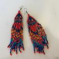 Free People Jewelry | Beaded Earrings | Color: Blue/Pink | Size: Os