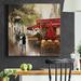 Andover Mills™ Paris in the Rain - Wrapped Canvas Painting Print Metal in Black/Brown/Red | 40 H x 40 W x 1 D in | Wayfair