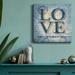 August Grove® Love - Wrapped Canvas Textual Art Print Canvas, Solid Wood in Blue | 10 H x 10 W in | Wayfair 26D1BF84E6BA4283B66B209135A6D087