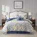 Harbor House Livia 6 Piece Reversible Comforter Set Polyester/Polyfill/Cotton Percale in Blue/Navy | Full Comforter + 5 Additional Pieces | Wayfair