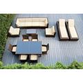 Ebern Designs Pavior 16 Piece Rattan Complete Patio Set w/ Cushions Synthetic Wicker/All - Weather Wicker/Wicker/Rattan in Brown | Wayfair