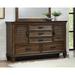 Rosalind Wheeler Larrick 5 Drawer Combo Dresser Wood in Brown | 39.5 H x 64 W x 17.5 D in | Wayfair 1C6C9768A5FF46C19DECD11108042E44