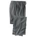 Men's Big & Tall Solid Microfleece Pajama Pants by KingSize in Steel (Size L)