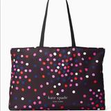 Kate Spade Bags | Kate Spade Polka Dot Canvas Tote Nwt | Color: Black/Pink | Size: Os