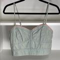 American Eagle Outfitters Tops | Denim Crop Top | Color: Blue | Size: M