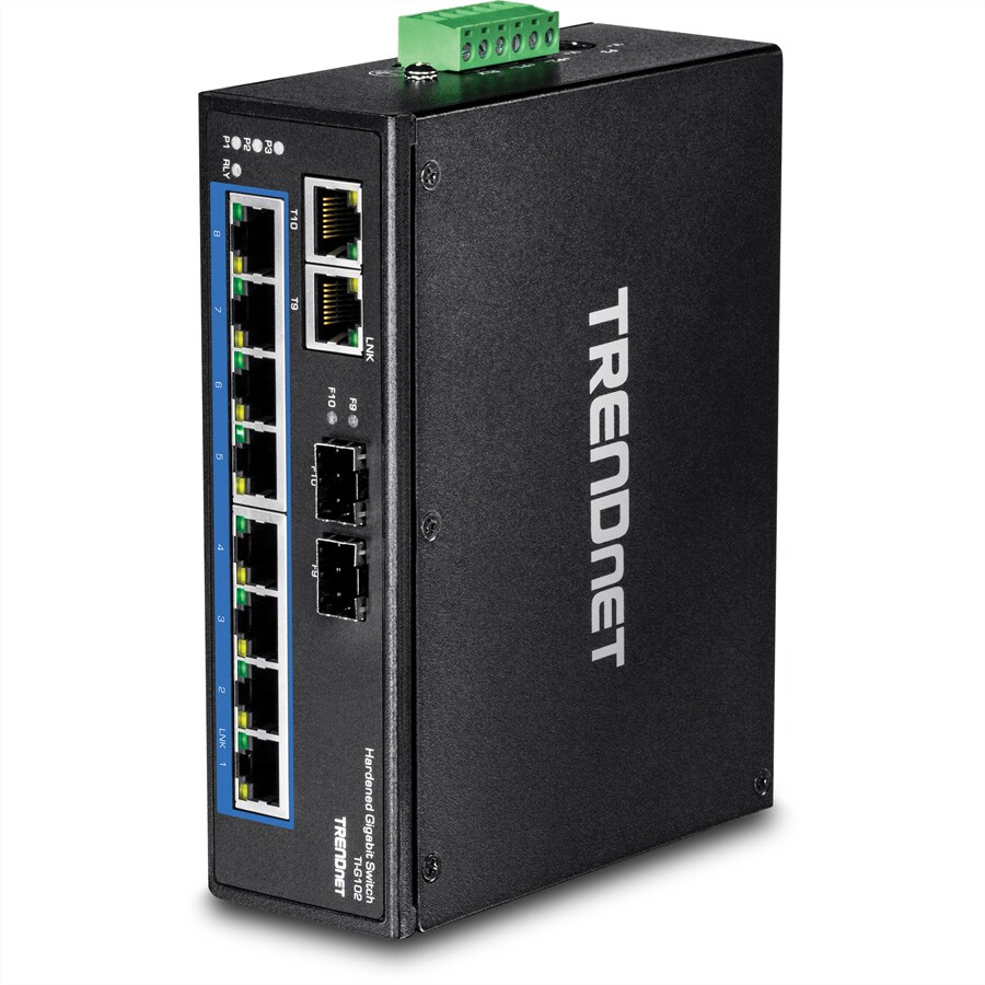 TRENDnet TI-G102 10Port Switch DIN-Rail Industrial Gigabit Image